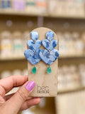 SALE Hand Painted Heart Stack - Resin Earrings