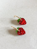 Strawberry Earrings - In Bloom - Acrylic Hoop Dangle