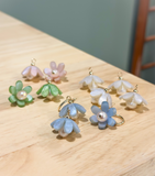 Snow Drop Pearl Hoop - Acrylic Earrings
