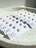 SALE Hand Painted Stud - Resin Earrings