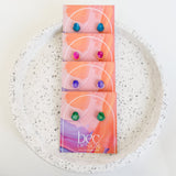 Roman Stud - Dew Drop - Hand Painted Acrylic Earrings