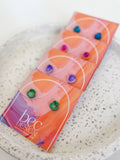 Roman Stud - Dew Drop - Hand Painted Acrylic Earrings