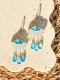 Dew Drop Mini Hoop - Hand Painted Acrylic Earrings