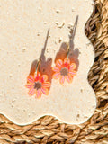 Nat Hoop - Dew Drop - Hand Painted Acrylic Earrings