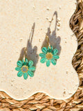 Nat Hoop - Dew Drop - Hand Painted Acrylic Earrings