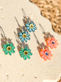 Nat Hoop - Dew Drop - Hand Painted Acrylic Earrings