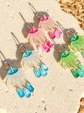 Dew Drop Mini Hoop - Hand Painted Acrylic Earrings