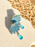 Dew Drop Statement Stud - Hand Painted Acrylic Earrings