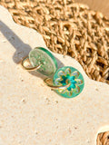 Flora Hoop - Dew Drop - Hand Painted Acrylic Earrings