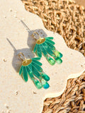 Dew Drop Maxi Hoop - Hand Painted Acrylic Earrings