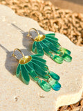 Dew Drop Maxi Hoop - Hand Painted Acrylic Earrings