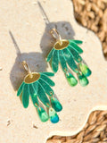 Dew Drop Maxi Hoop - Hand Painted Acrylic Earrings
