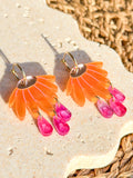 Dew Drop Maxi Hoop - Hand Painted Acrylic Earrings