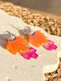 Dew Drop Maxi Hoop - Hand Painted Acrylic Earrings