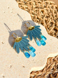 Dew Drop Maxi Hoop - Hand Painted Acrylic Earrings