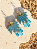 Dew Drop Maxi Hoop - Hand Painted Acrylic Earrings