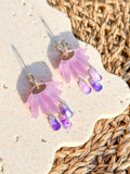 Dew Drop Maxi Hoop - Hand Painted Acrylic Earrings