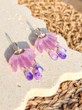 Dew Drop Maxi Hoop - Hand Painted Acrylic Earrings