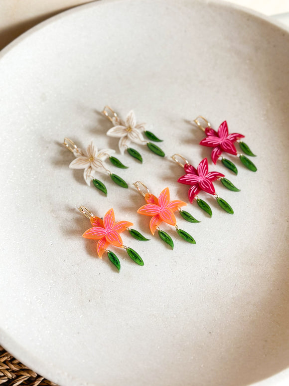 Lily Dangle - In Bloom - Acrylic Earrings