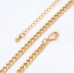 Sal Necklace - Gold / Silver Curb Chain Layering Necklace