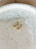 Shell Hoop - Gold Beachcomber Huggie Earrings