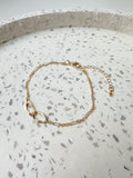 Link Bracelet - Gold Chain Organic Charm Bracelet