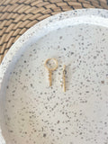 Ella Charm Hoop - Pearl Gold Convertible Hoop Earring