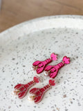 Pearly Cray - Beachcomber Acrylic Lobster Pearl Earrings