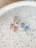 Pearly Shell Statement Stud - Beachcomber Acrylic Pearl Earrings