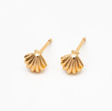 Shell Stud Gold / Silver Beachcomber Stud Earrings