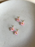 Blossom Hoop - Hand Painted - Spring Blooms Acrylic Earrings