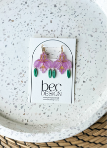 Iris - In Bloom - Acrylic Earrings
