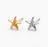 Starfish Stud Gold / Silver Beachcomber Stud Earrings