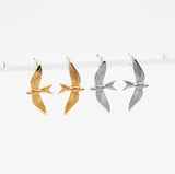 Swallow - Gold / Silver Earrings