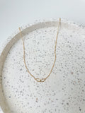 Billie Necklace - Gold Organic Link Charm Chain Layering Necklace