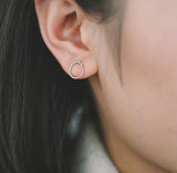 Ring Stud Earrings - Gold / Silver Earrings