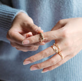Bubble Ring- Adjustable Gold Ring
