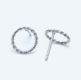 Ring Stud Earrings - Gold / Silver Earrings
