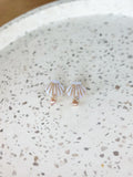 Pearly Shell Statement Stud - Beachcomber Acrylic Pearl Earrings