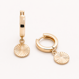 Georgia Hoop - Gold Huggie Earrings