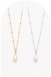 Bre Pearl Chain- Gold Freshwater Pearl Layering Necklace