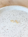 Claire- Gold / Mother of Pearl Huggie Earrings