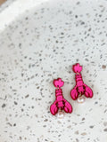 Pearly Cray - Beachcomber Acrylic Lobster Pearl Earrings