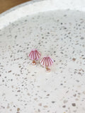 Pearly Shell Statement Stud - Beachcomber Acrylic Pearl Earrings