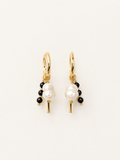 Ella Charm Hoop - Pearl Gold Convertible Hoop Earring