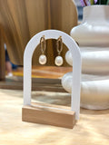 Molly Earring - Pearl Gold Loop Earrings