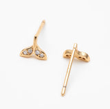 Fluke Stud Gold / Silver Whale Stud Earrings