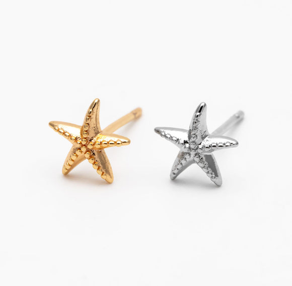 Starfish Stud Gold / Silver Stud Earrings