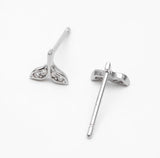 Fluke Stud Gold / Silver Whale Stud Earrings