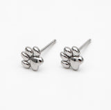 Paw Print Stud Gold / Silver Stud Earrings
